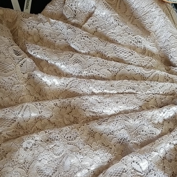 Long Strapless Lace Dress with Sweetheart Neckline - Picture 15 of 15